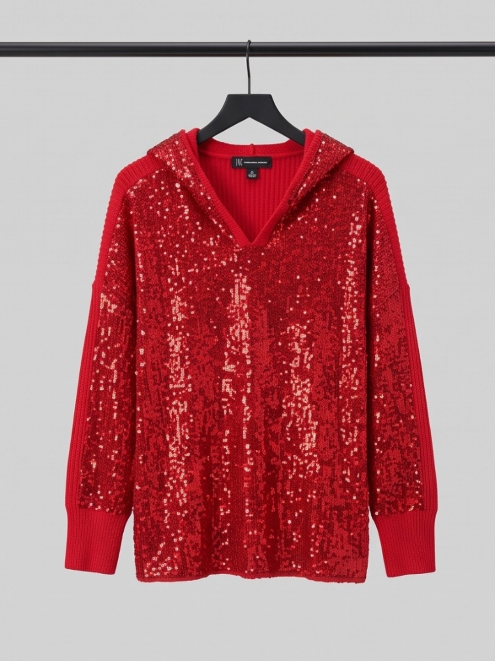 Fabulous Red Sequince Hoodie